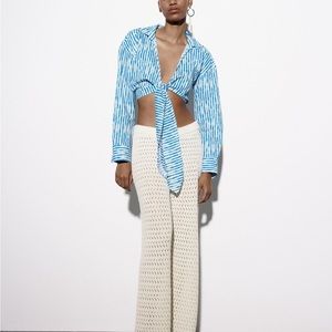 Zara blouse tie front
